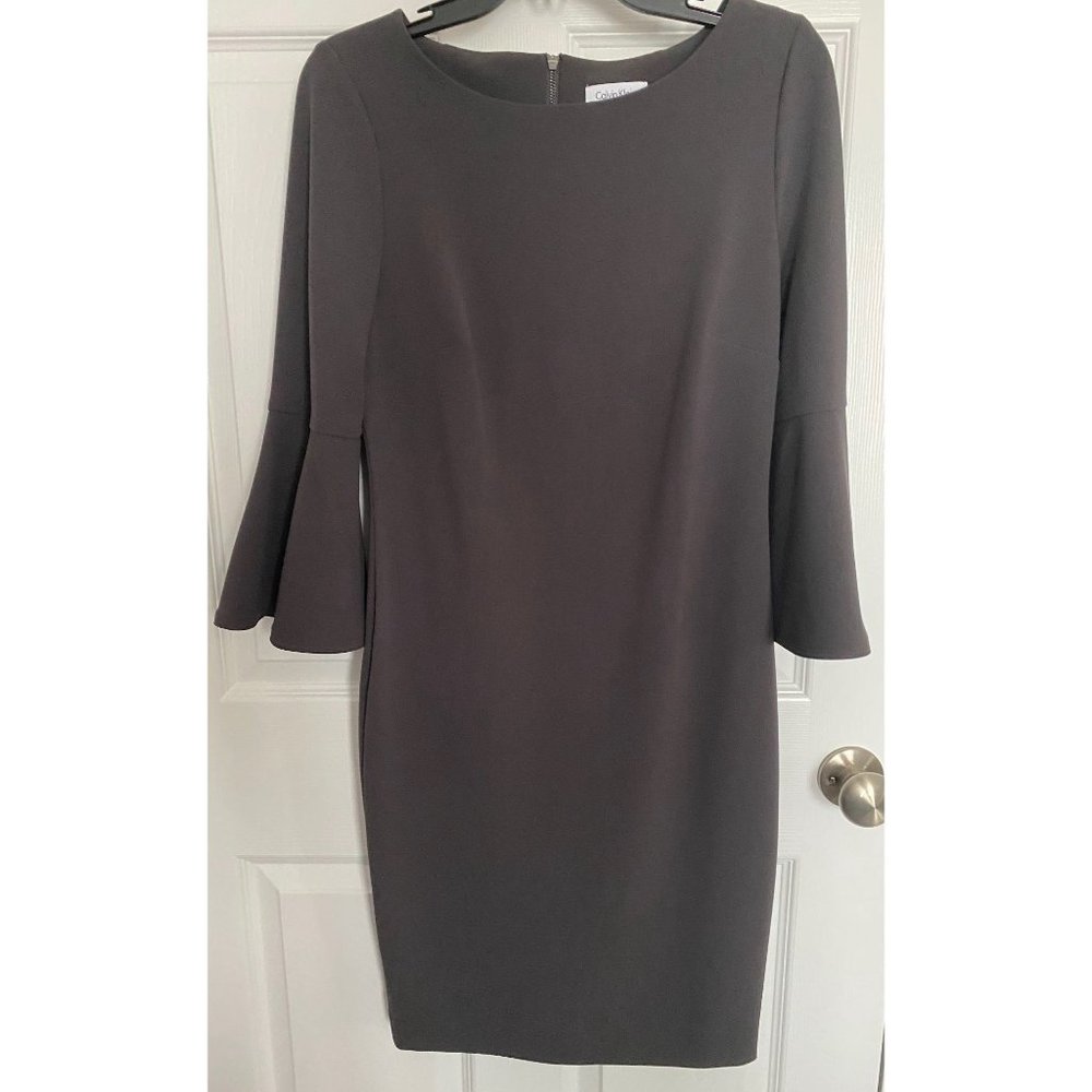 Calvin Klein Bell 3/4 Sleeve Sheath Dress cd8c133e - Size 10